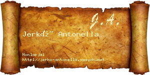 Jerkó Antonella névjegykártya